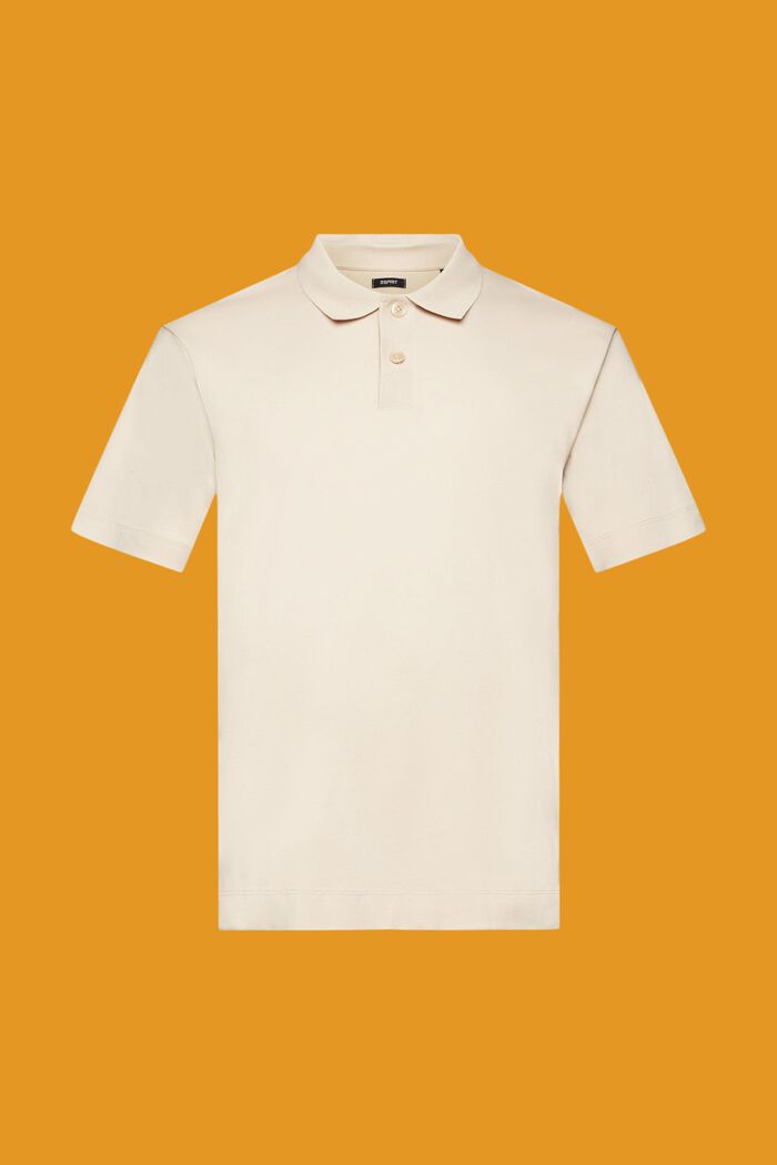 Poloshirt aus Pima-Baumwolle, LIGHT TAUPE, detail image number 7