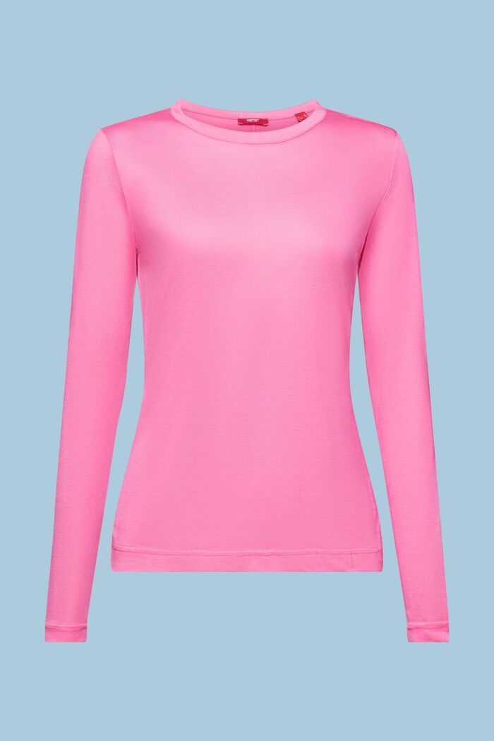 Jersey-Longsleeve, PINK FUCHSIA, detail image number 7