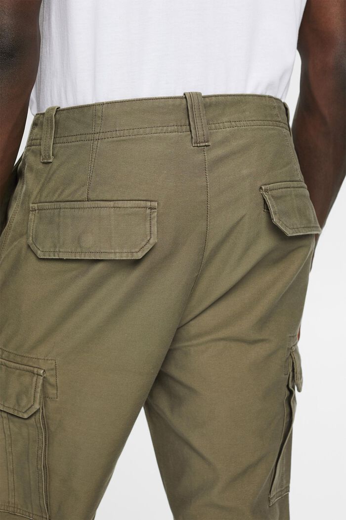 Pantalon cargo en coton, KHAKI GREEN, detail image number 4
