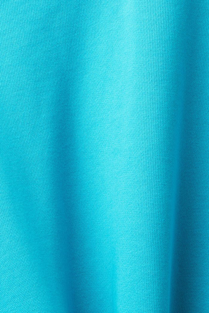 Sweat-shirt rehaussé d’un logo brodé sur la manche, AQUA GREEN, detail image number 5