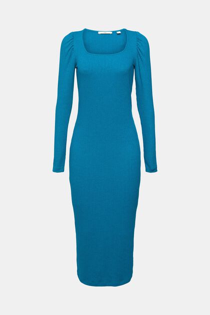 Dresses knitted, TEAL BLUE, overview