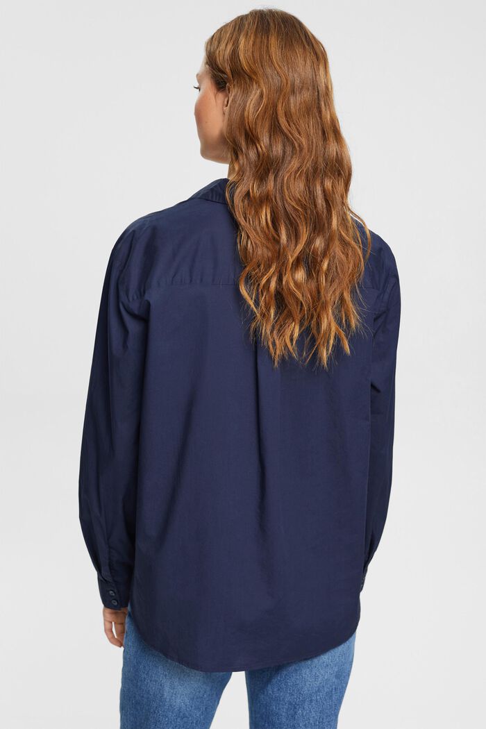 Oversize Bluse mit offenem V-Ausschnitt, NAVY, detail image number 3