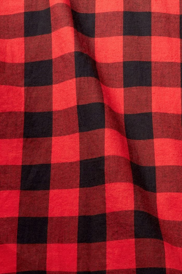 Chemise en flanelle de coton durable à carreaux vichy, RED, detail image number 4