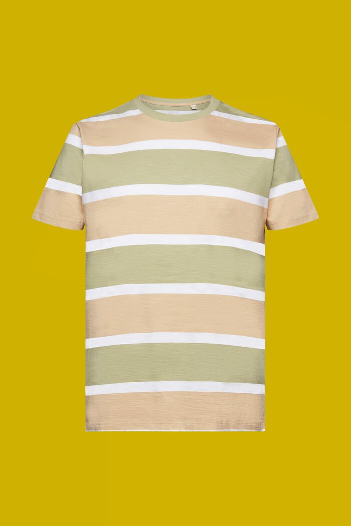 Gestreiftes Jersey T-Shirt, 100 % Baumwolle, SAND, detail image number 6