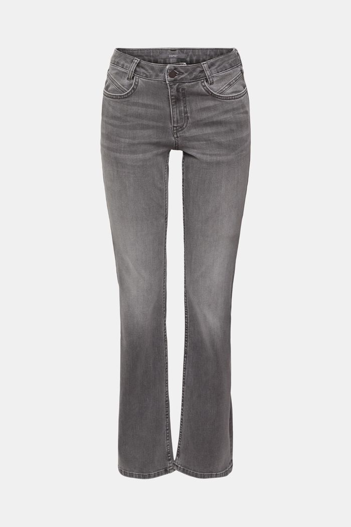 Jean stretch Bootcut à taille mi-haute, GREY MEDIUM WASHED, detail image number 7