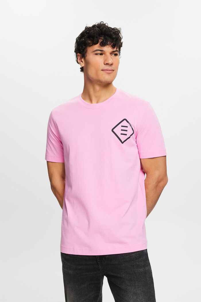 T-shirt en jersey de coton animé d’un logo, PINK, detail image number 4