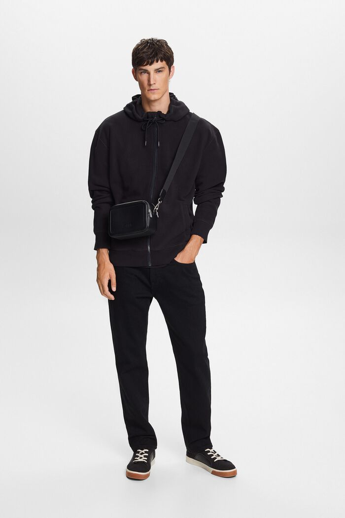 Fleece-Sweatshirt mit Kapuze, BLACK, detail image number 0
