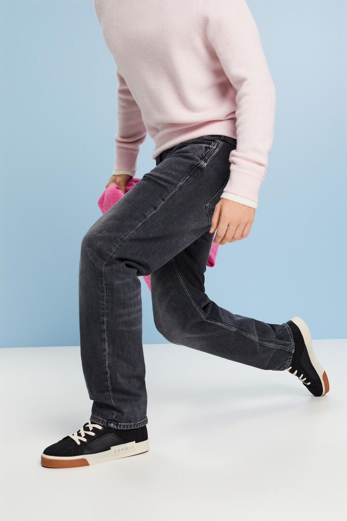 Lockere Retro-Jeans mit mittlerer Bundhöhe, BLACK MEDIUM WASHED, detail image number 0
