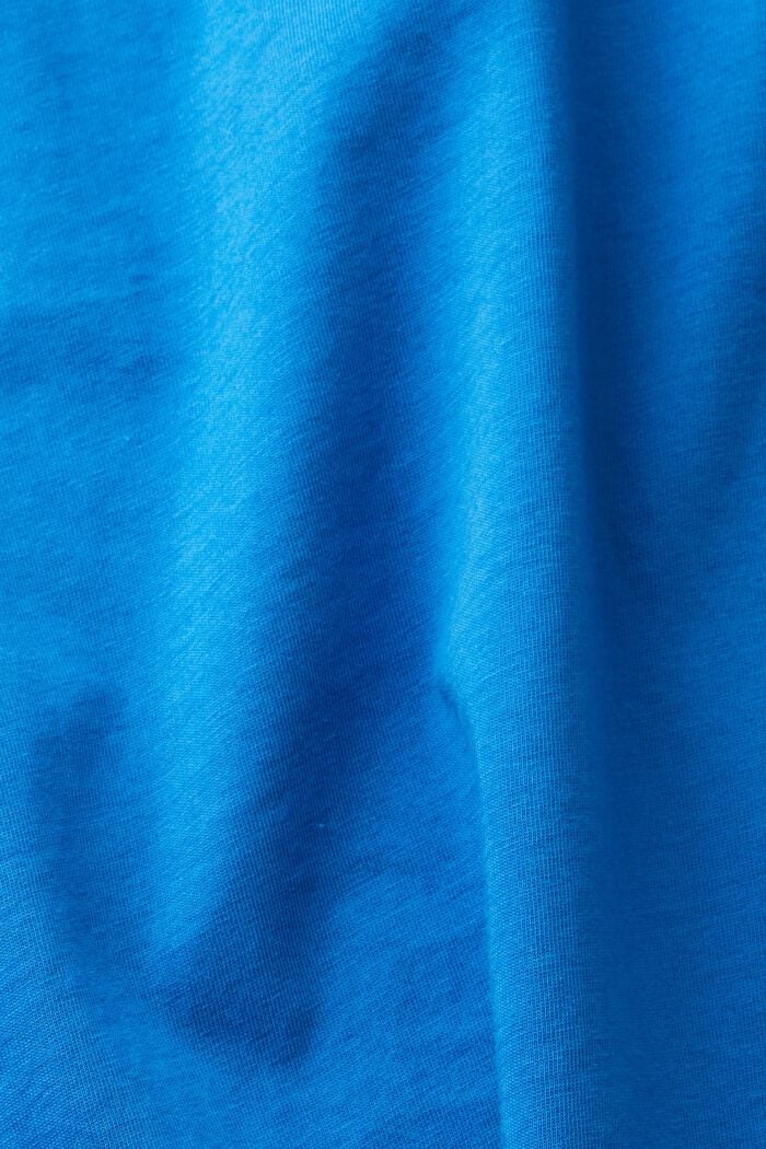T-shirt à imprimé sur la poitrine, BLUE, detail image number 5