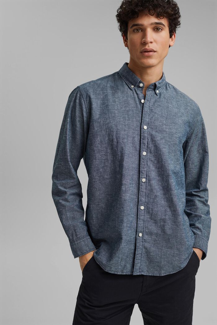 Leinen/Organic Cotton: Button-Down-Hemd