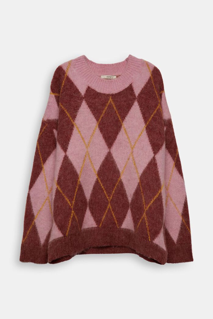 Pullover aus Wollmix mit Argyle-Muster, LIGHT PINK, detail image number 2