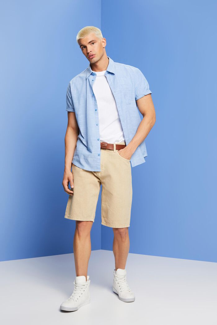 Button-Down-Hemd aus Baumwolle, LIGHT BLUE, detail image number 1