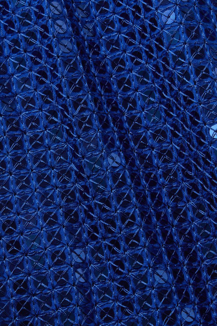 Chemisier à manches courtes et sequins, BRIGHT BLUE, detail image number 6