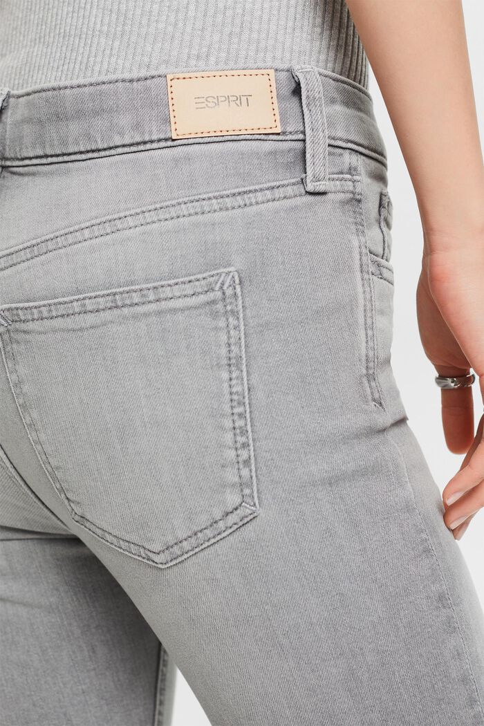 Schmal geschnittene Jeans mit mittlerer Bundhöhe, GREY LIGHT WASHED, detail image number 3