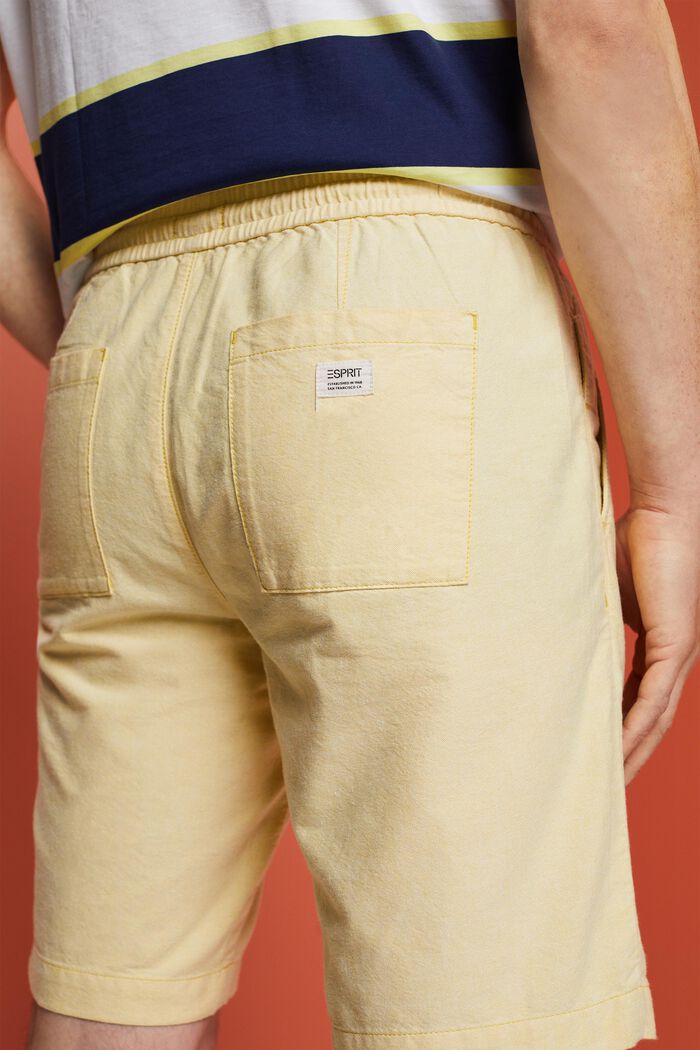 Pull-on-Shorts aus Twill, 100 % Baumwolle, DUSTY YELLOW, detail image number 4