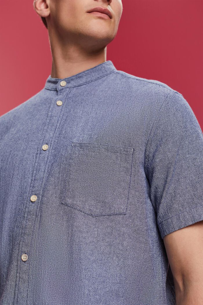 Chemise à manches courtes 100 % coton, DARK BLUE, detail image number 2