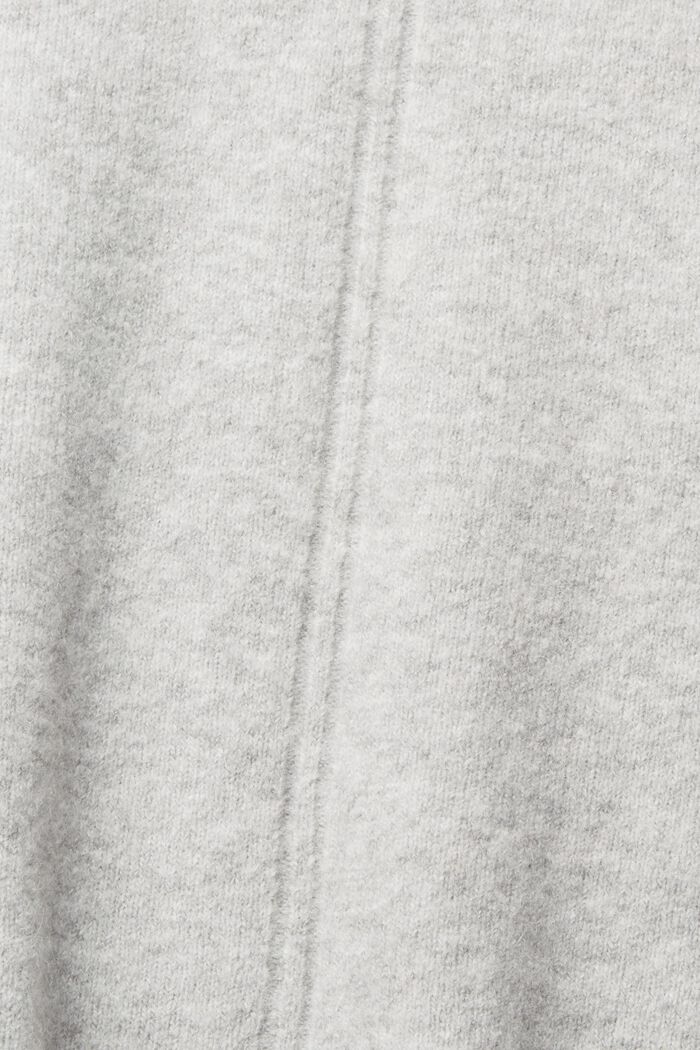 À teneur en laine : le pull-over duveteux à col droit, LIGHT GREY, detail image number 6