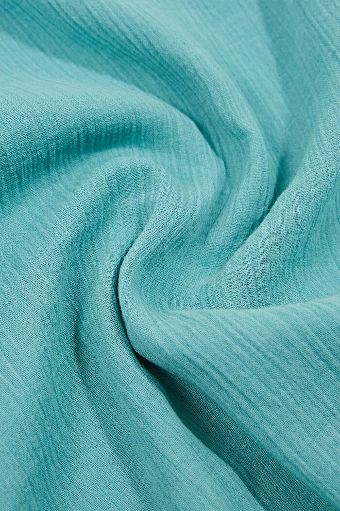 Dünner Schal aus 100% Organic Cotton, TURQUOISE, detail image number 2