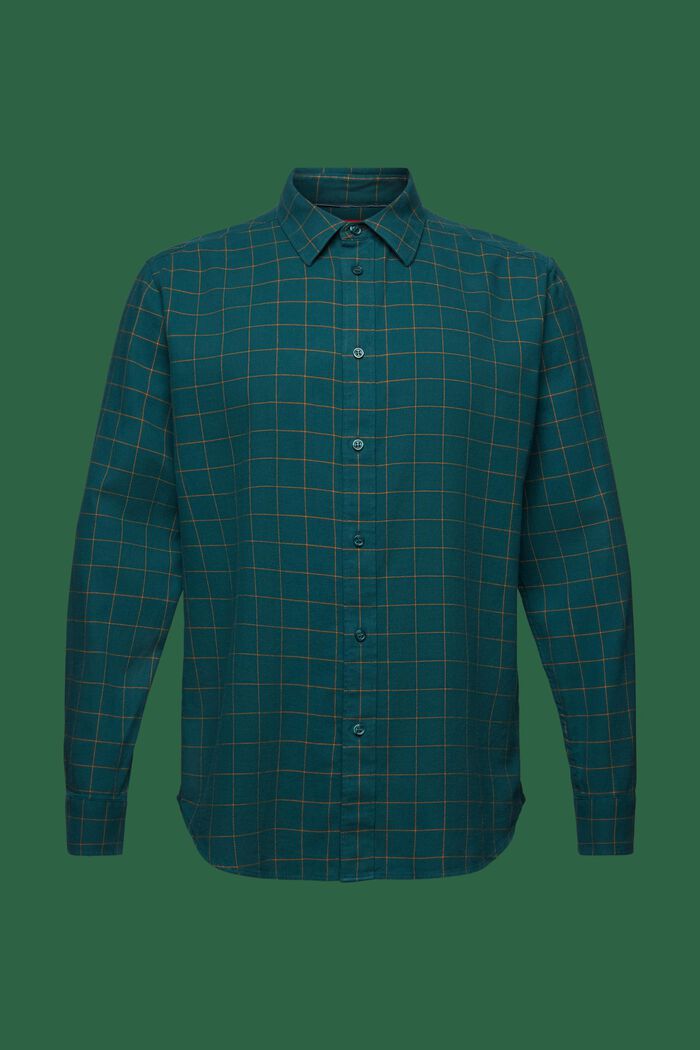 Chemise à carreaux en flanelle de coupe Regular Fit, EMERALD GREEN, detail image number 6