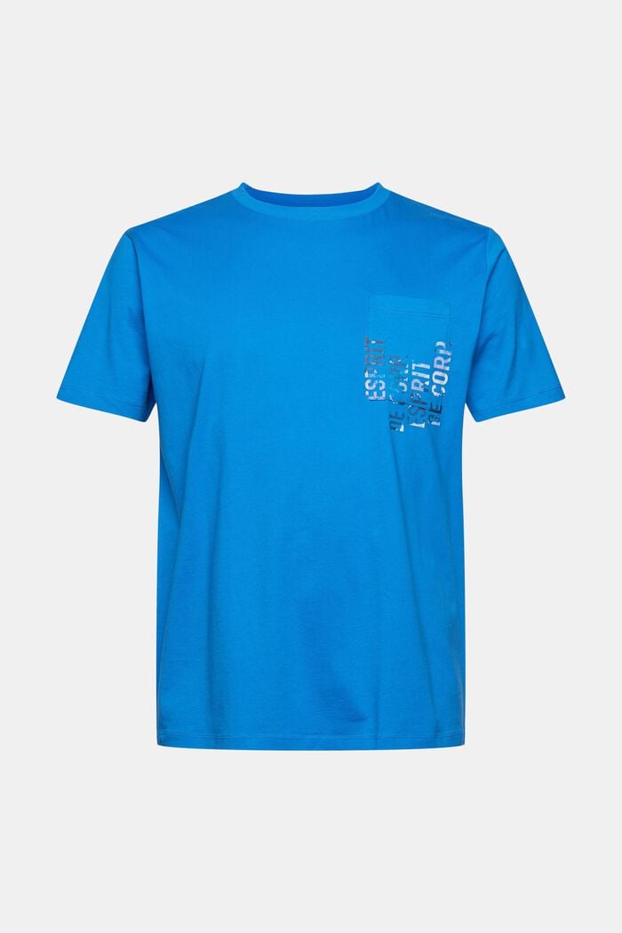 T-shirt à imprimé, en jersey, BRIGHT BLUE, overview