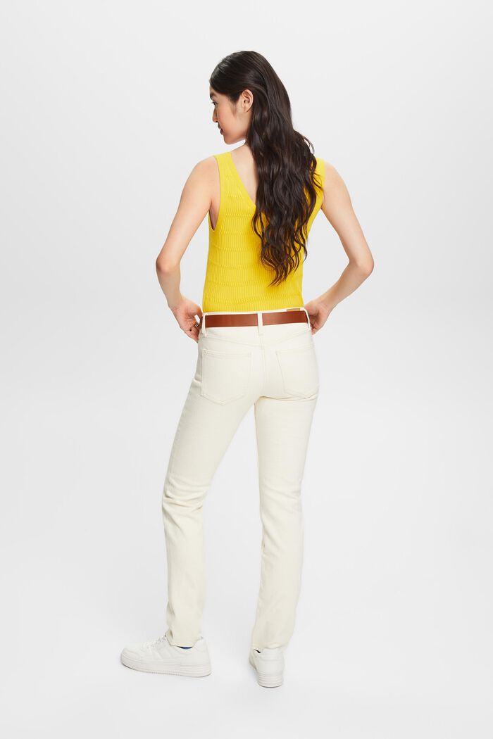 Jeans mit geradem Bein und mittlerer Bundhöhe, OFF WHITE, detail image number 2
