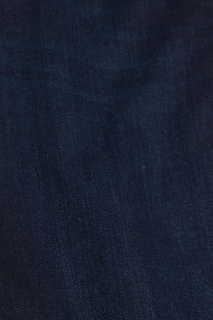 Jean stretch en coton bio, BLUE DARK WASHED, detail image number 1