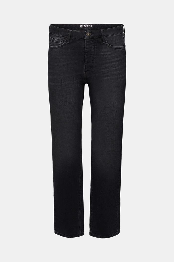 Jean rétro de coupe Relaxed Fit, BLACK DARK WASHED, detail image number 7