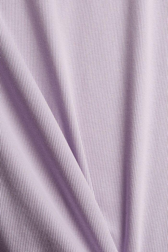 T-shirt CURVY à manches longues en coton biologique mélangé, LILAC, detail image number 1