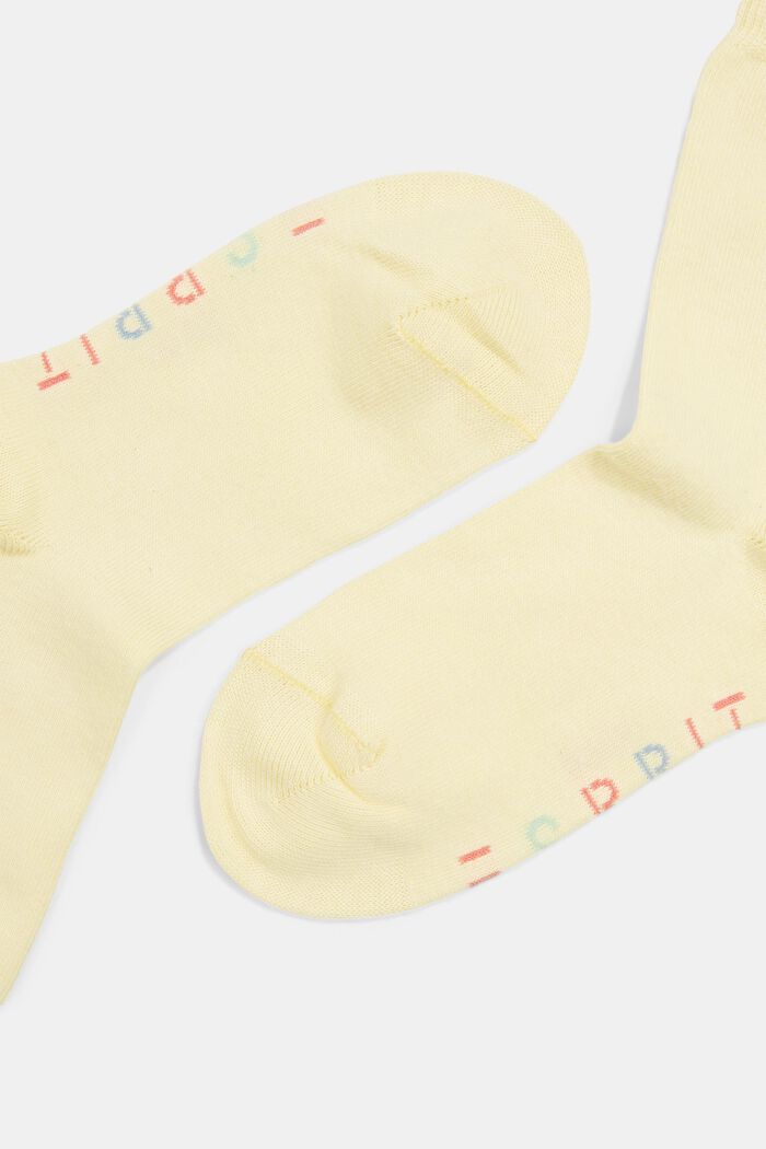 2er Pack Socken mit Logo aus Bio-Baumwoll-Mix