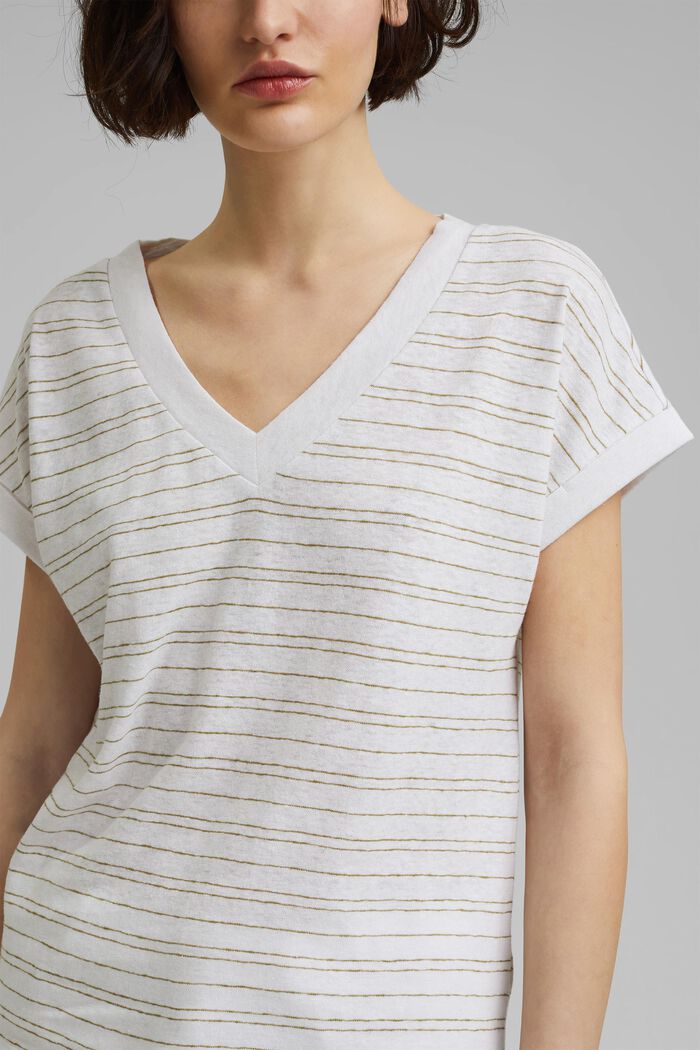 Coton et lin : le t-shirt rayé, WHITE, detail image number 2