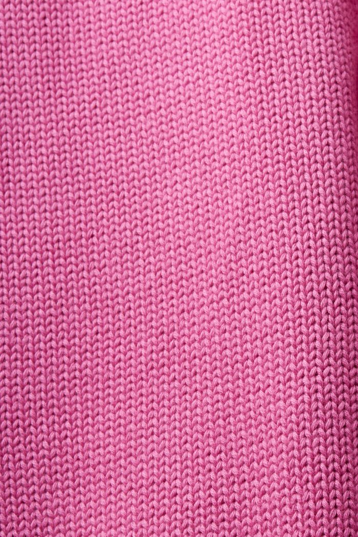 Pull-over à col cheminée en coton, PINK FUCHSIA, detail image number 5