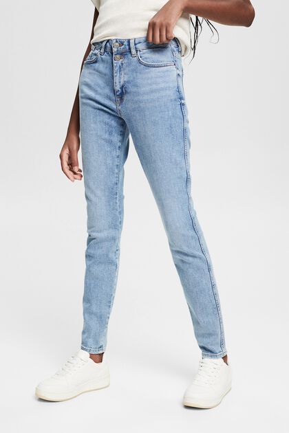 Jeans mit Doppelknopf, Organic Cotton