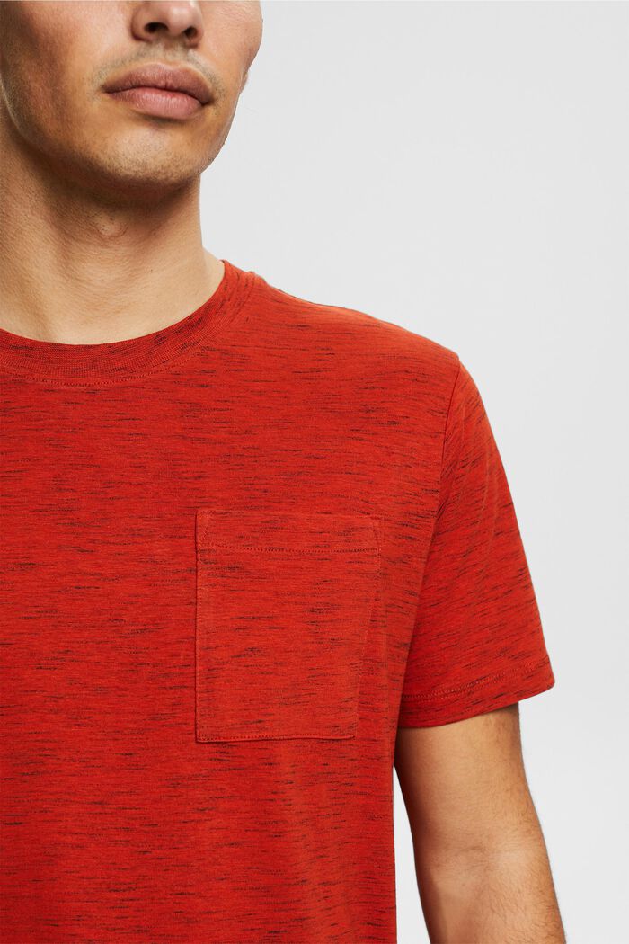 T-shirt en jersey de coton mélangé, RED ORANGE, detail image number 1