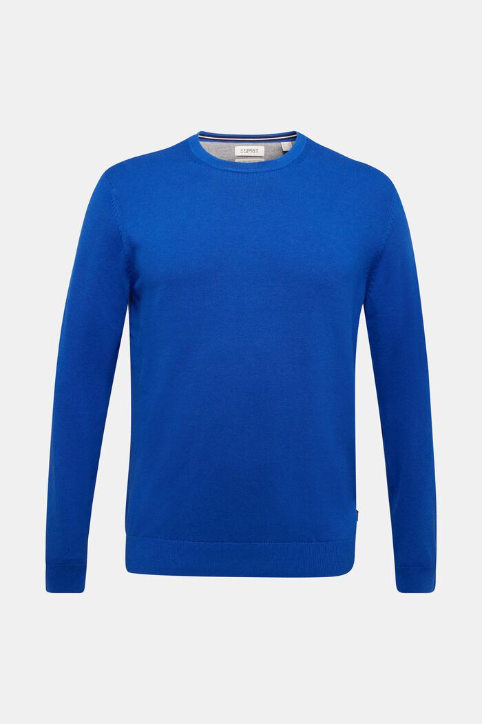 Pullover aus 100% Pima Organic Cotton, BRIGHT BLUE, detail image number 0