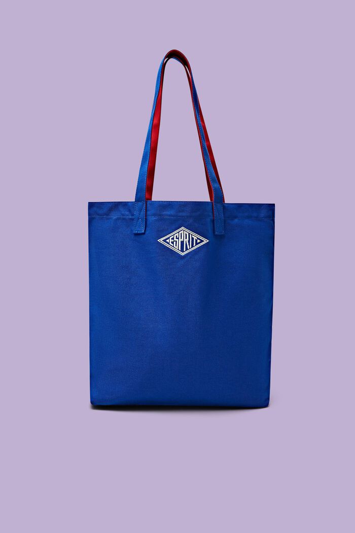 Tote Bag aus Baumwolle mit Logo, BRIGHT BLUE, detail image number 0