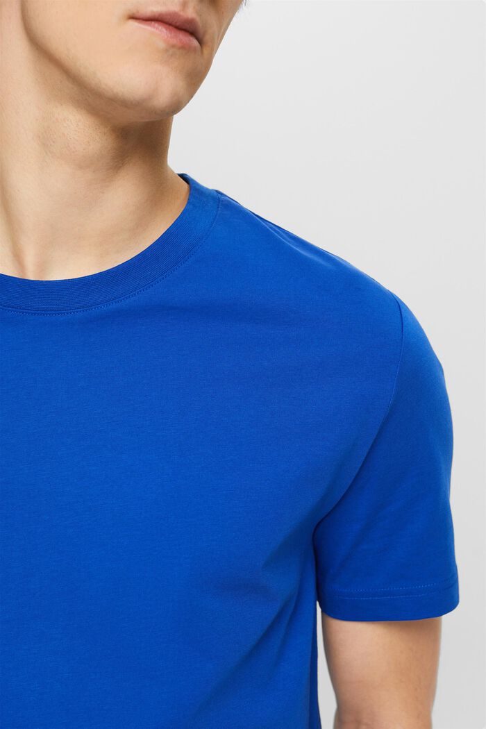 Jersey-T-Shirt mit Rundhalsausschnitt, BRIGHT BLUE, detail image number 2