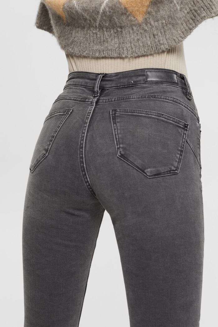 Jean Skinny à taille haute, GREY DARK WASHED, detail image number 0