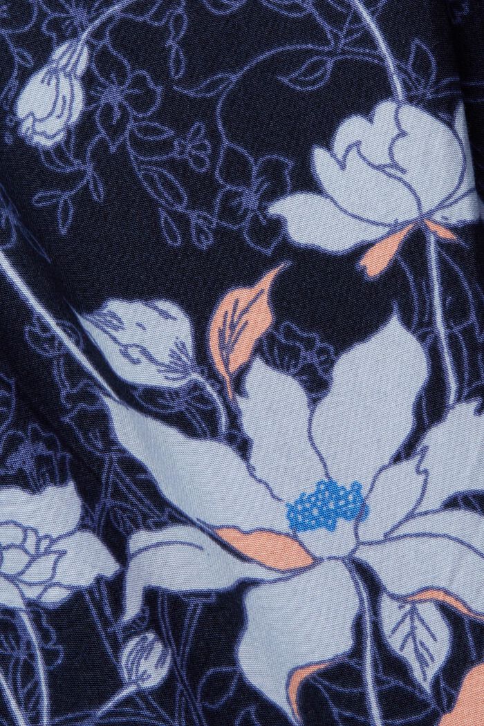 Robe longueur midi à motif, 100 % coton, DARK BLUE, detail image number 4