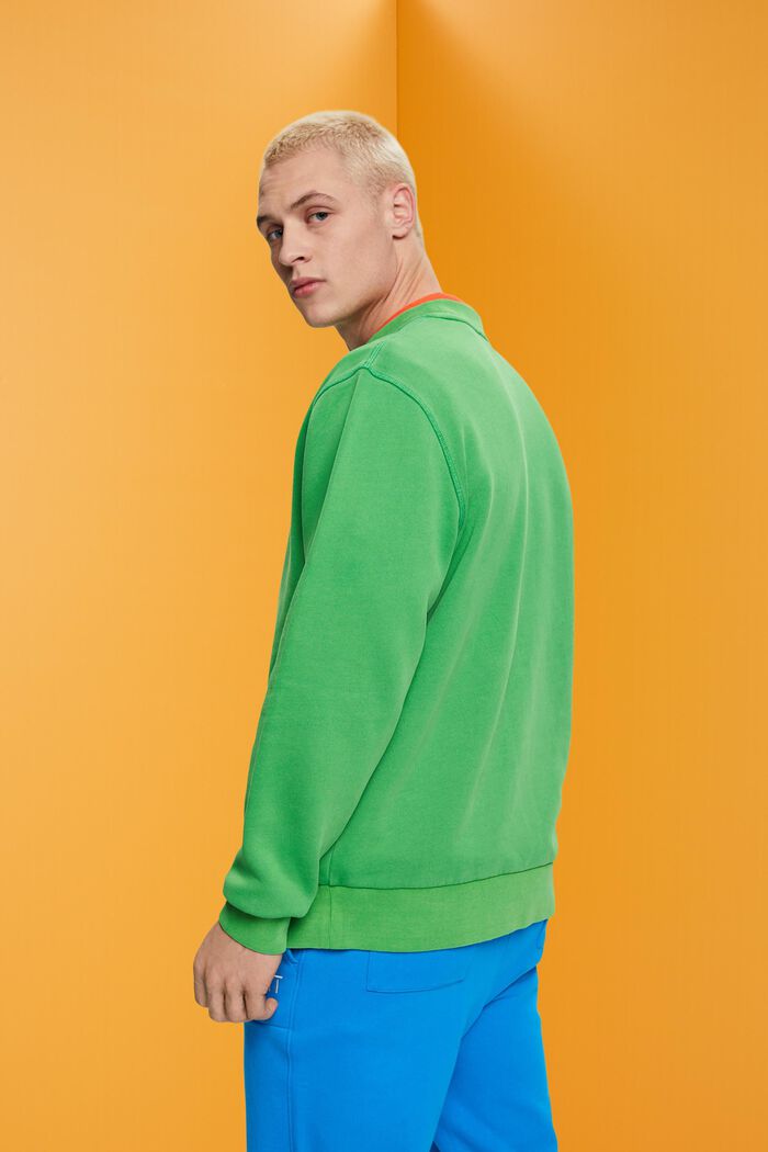 Unifarbenes Sweatshirt im Regular Fit, GREEN, detail image number 3