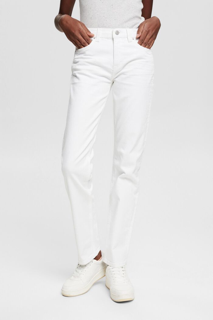 Stretch-Jeans mit Organic Cotton, WHITE, overview