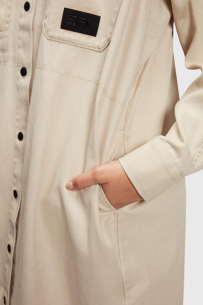 Robe-chemise en jean allongée, SAND, detail image number 2