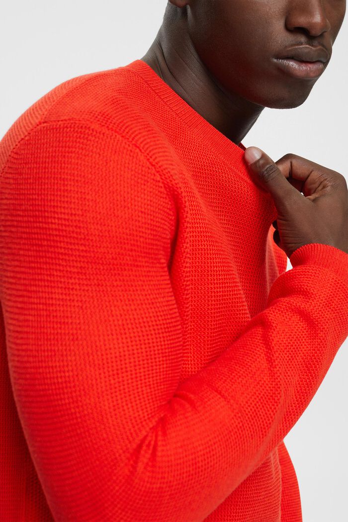 Pull-over rayé, RED, detail image number 0