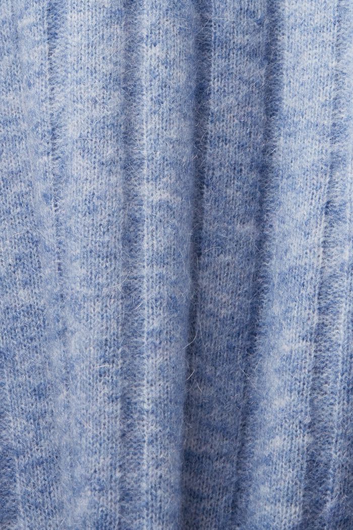 Robe longueur midi en maille côtelée à col roulé, BLUE LAVENDER, detail image number 6