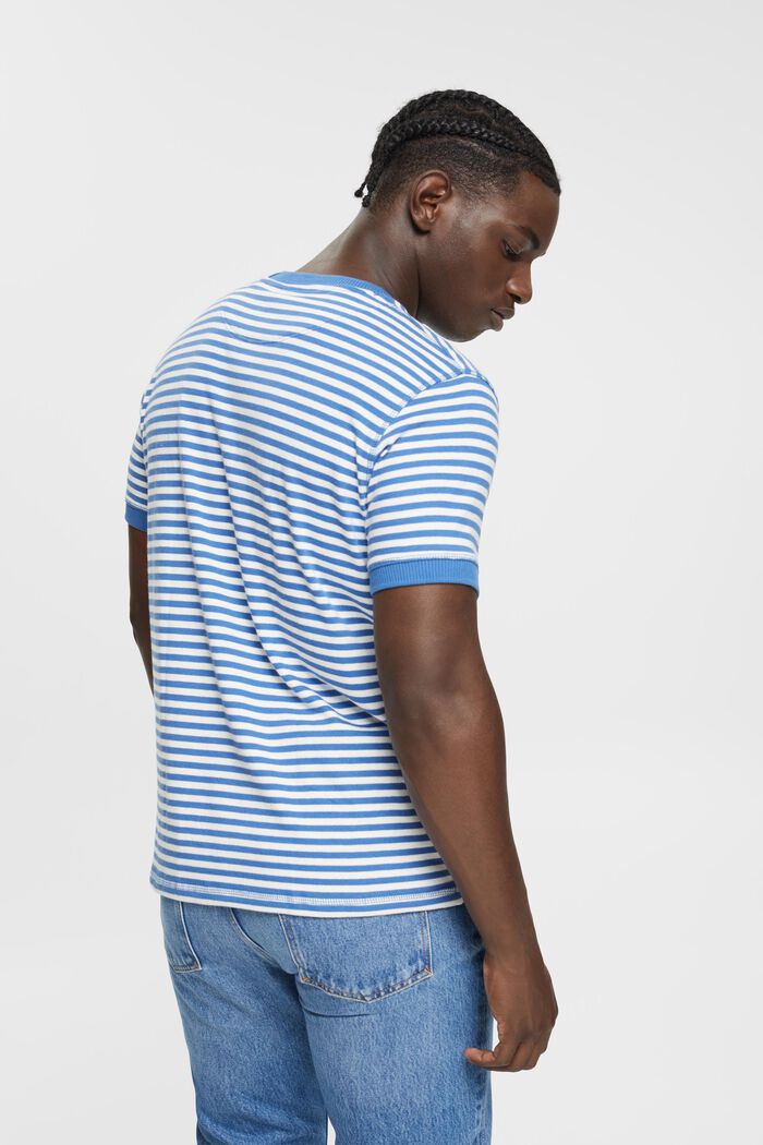 Strick-T-Shirt mit Streifen, BLUE, detail image number 3