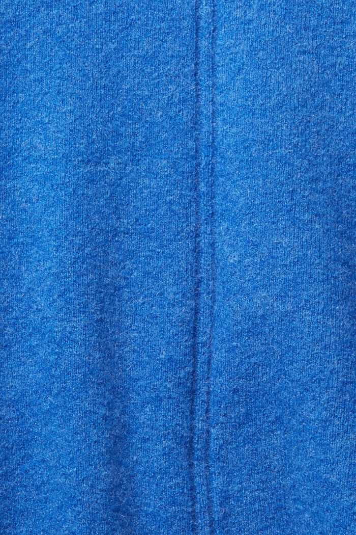 Mit Wolle: flauschiger Pullover mit Stehkragen, BRIGHT BLUE, detail image number 1