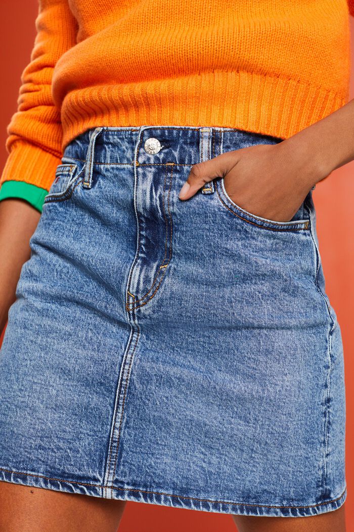 Mini-jupe en jean, BLUE LIGHT WASHED, detail image number 3