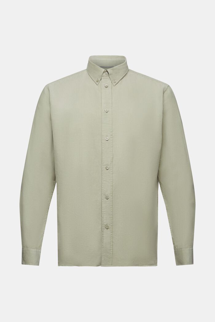 Hemd aus Cord, 100% Baumwolle, DUSTY GREEN, detail image number 6