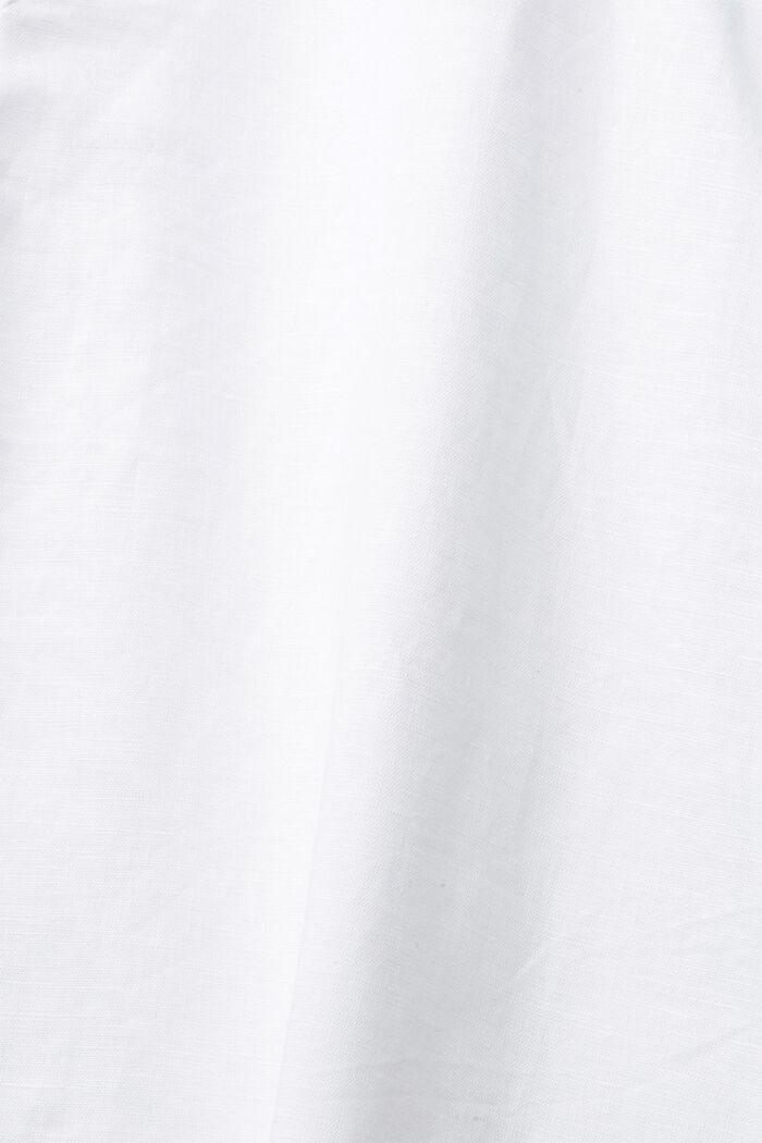 Bluse aus Leinen-Mix, WHITE, detail image number 4