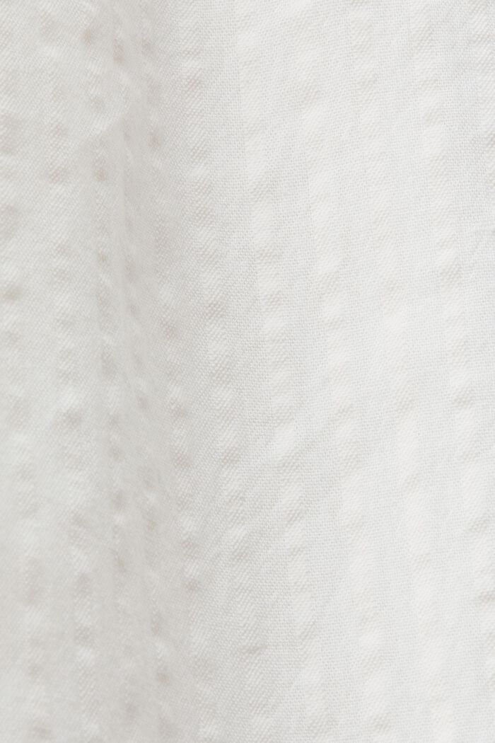Robe-chemise longueur midi dotée d’une ceinture à nouer, coton mélangé, WHITE, detail image number 4