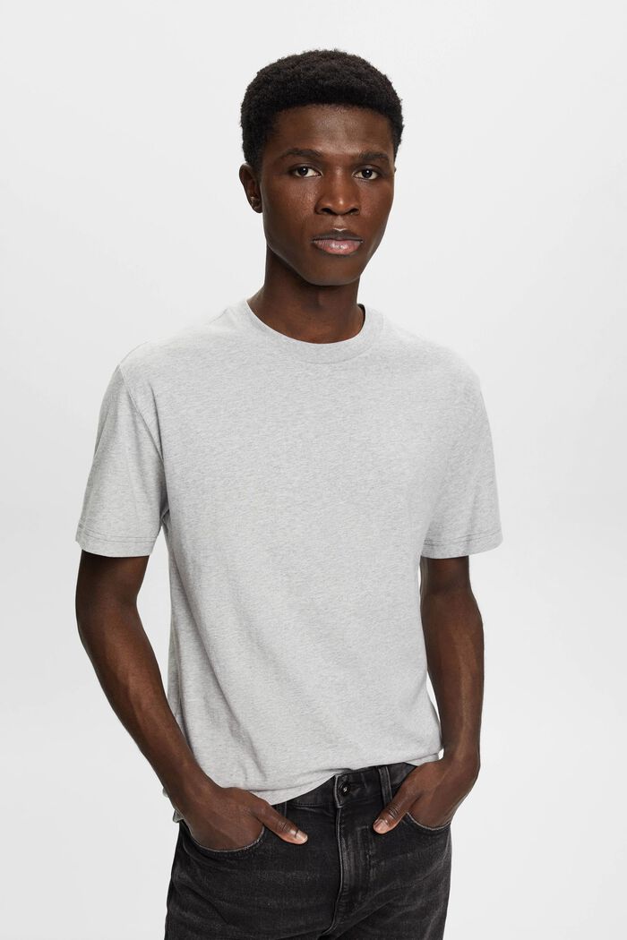 T-shirt en coton à imprimé dauphin, LIGHT GREY, detail image number 0